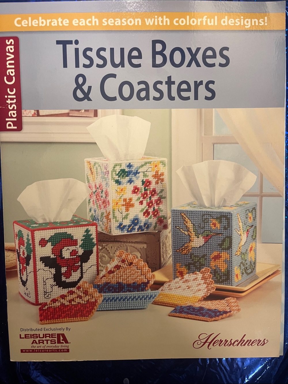 Herrschners Tissue Boxes & Coasters Craft Kit - Multi Color